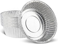 PLASTICPRO 10'' Inch Round Tin Foil Pans Disposable Aluminum, Extra Deep Freezer & Oven Safe - For Baking, Cooking, Storage, Roasting, & Reheating, Pack of 20