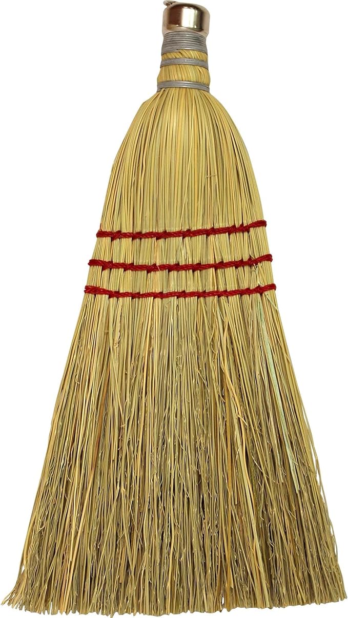 Genuine Joe Whisk Broom, Metal Hang Ring, Natural, 12 Count