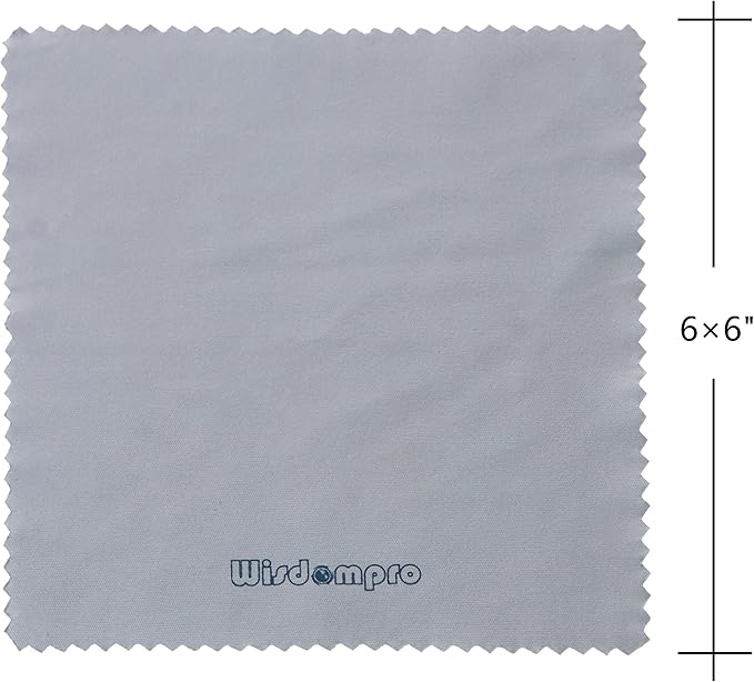Wisdompro 12-Pack 6 x 6 Inches Microfiber Cleaning Cloth for Camera Optical Lens, Glass, Cell Phone, iPad, Tablet, Laptop, LCD TV, Computer Screen, Monitor and Other Device Surface