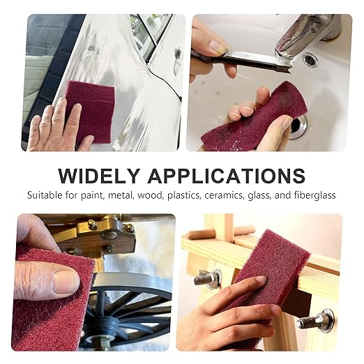 6" x 9" Scuff Pad Maroon 16 Pack - Scuffing, Scouring, Sanding, Paint Primer Prep Adhesion Scratch - Surface Preparation Automotive Car Auto Body Woodworking 7447