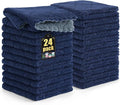 Mordimy 24 Pack Kitchen Cloths Dish Towels (10" x 10", Dark Grey & Navy Blue), Super Soft and Absorbent Dish Cloths, Coral Velvet Microfiber Cleaning Cloth, Nonstick Oil Fast Dry Dishcloths
