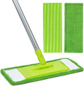 Mops for Floor Cleaning with 2 Different Washable Mop Refill Pads Hardwood Floor Mop with 55” Long Handle Multifunction Dust Mops for Kitchen Tile
