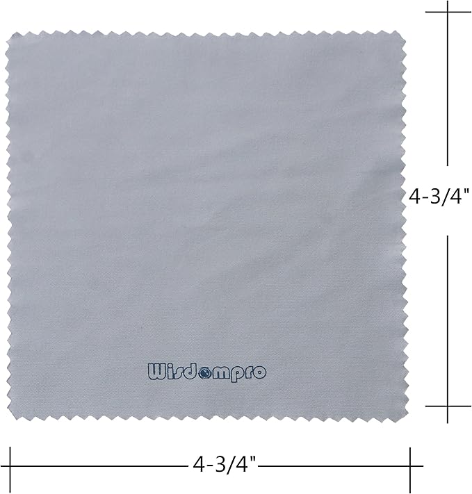 Wisdompro 12-Pack 4.75 x 4.75 Inches Microfiber Cleaning Cloth for Camera Optical Lens, Glass, Cell Phone, iPad, Tablet, Laptop, LCD TV, Computer Screen, Monitor and Other Device Surface