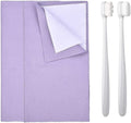 Syyflibb Silver Jewellery Cleaner Kit – 2 Ultra-Soft Brushes (Flat & Wave) + Dual Polishing Cloths for Sterling Silver, Gold, Rings & Chains | Tarnish Removal & Scratch (Purple)