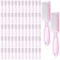 60PCS Handle Grip Nail Cleaning Brushes, Hand Fingernails Scrubber Brushes Pedicure Dust Brush Manicure Tools for Women Men Home Salon Nail Foot Toes Cleaner (Clear Pink)