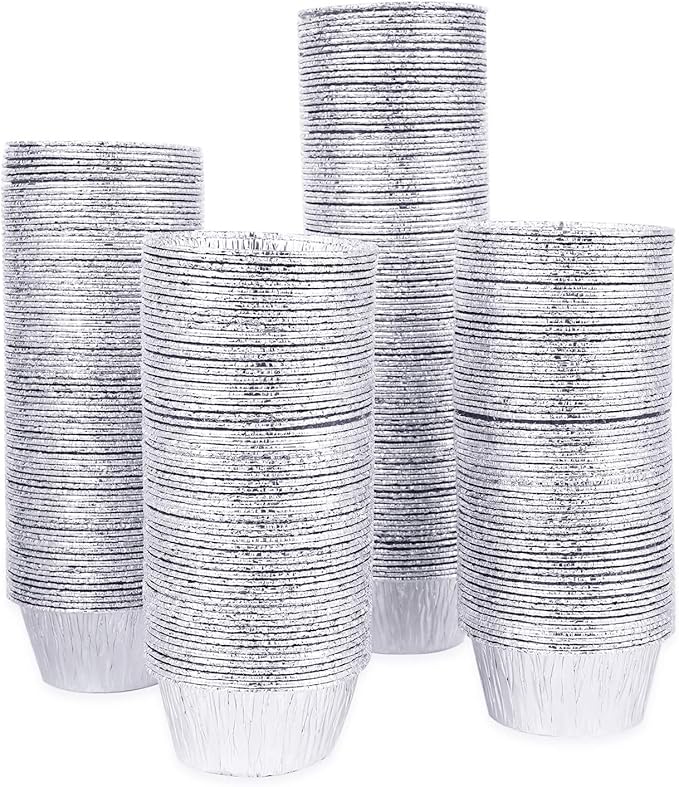 Kingrol 300 Pack Aluminum Foil Ramekins, 4 oz Disposable Baking Cups for Tart, Cupcake, Souffle, Appetizer