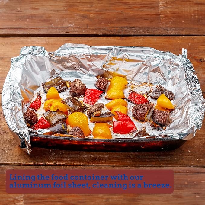 Aluminum Foil Sheets, 500 Sheets, 12 x 12inch/sheet, Precut Aluminum Foil Wraps, Pop-Up Interfolded Foil Sheets for Baking, Grilling, Roasting, Cooking or Storing Food, Large, Silver