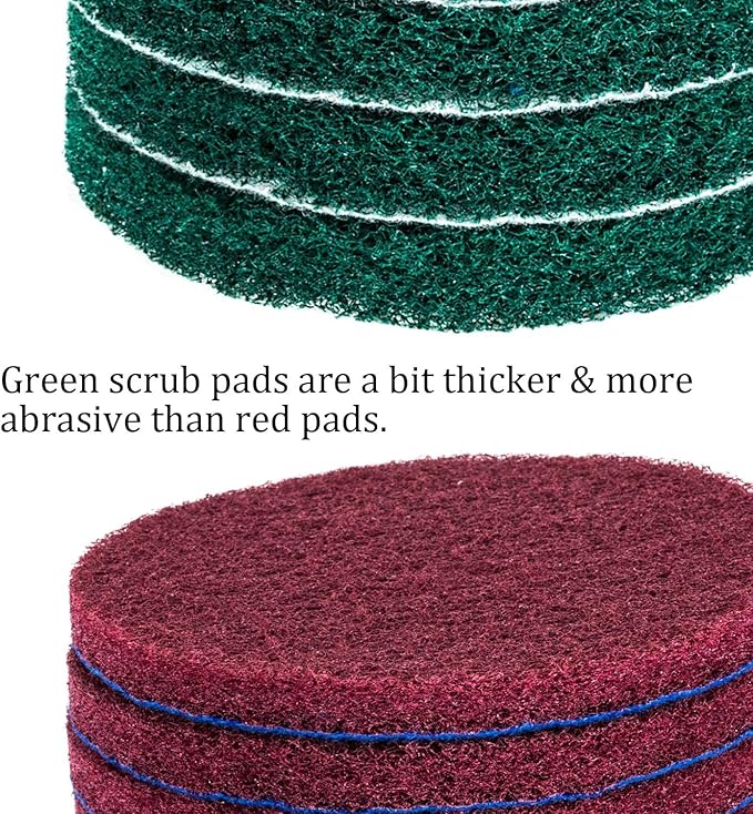 Kichwit 6-Pack Replacement Scrub Pads, Red (5 Inch)