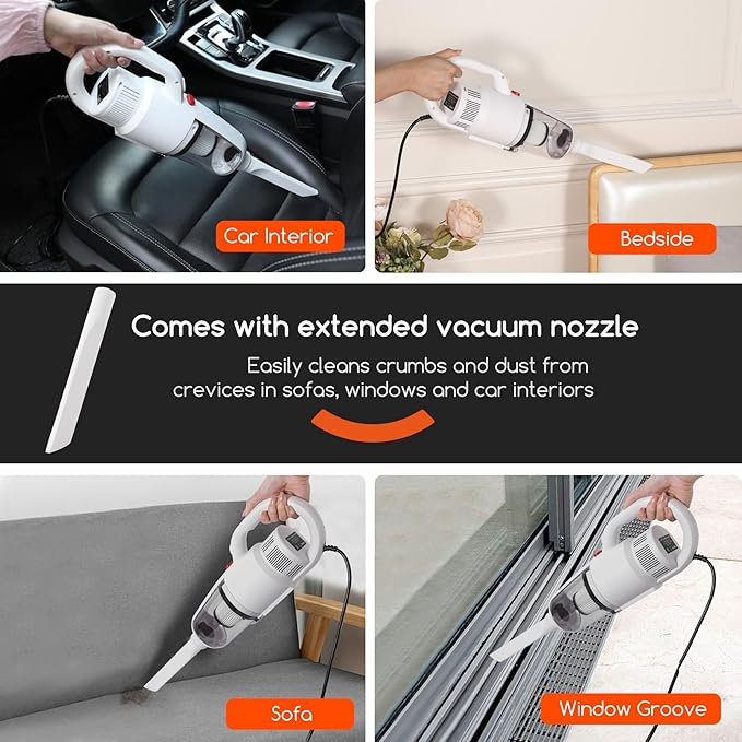 Lightweight Stick Vacuum Cleaner, Unique Vacuum and Mop Combo - 3 Dust Filters/Microfiber Pads,Corded Stick Vacuums & Electric Brooms - 400W 12Kpa Suction for Kitchen, Bedroom, Living Room