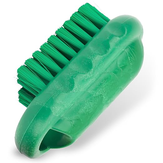 SPARTA 5 Inch Hand and Nail Brush with Stiff Polyester Bristles, Polypropylene Body, Color Coded Scrub Brush for Commercial Foodservice and Industrial Use, Green (Pack of 12)