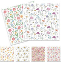 Floral Swedish Dish Cloths for Kitchen, 6 Pack Reusable Wildflowers Swedish Kitchen Dishcloths, Absorbent Sponge Cleaning Dish Cloths for Party Home Cleaning Quick Drying Washable Hand Towel