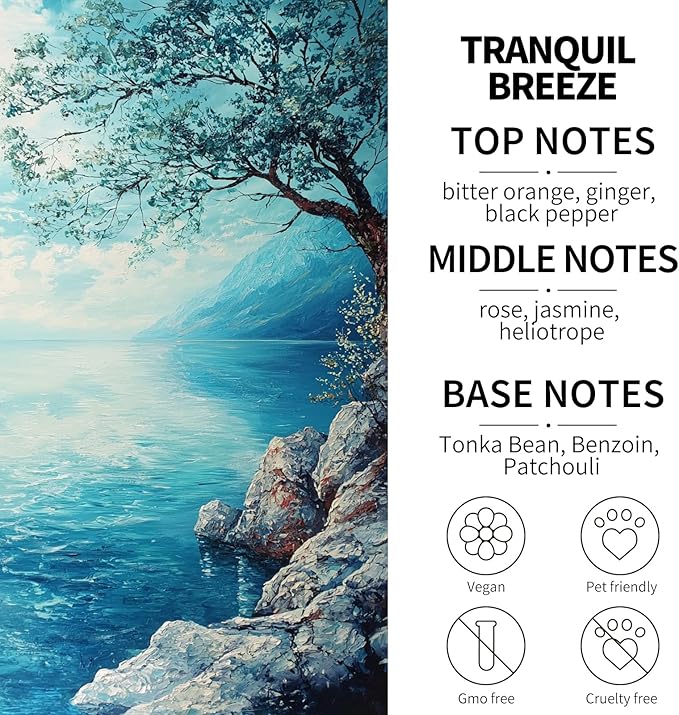 2- Pack Tranquil Breeze Car Air Freshener Hanging Long Lasting Car Scent Essential Oil Diffuser Car Perfume Inspired Fragrances for Men and Women by VUTOLLOSA