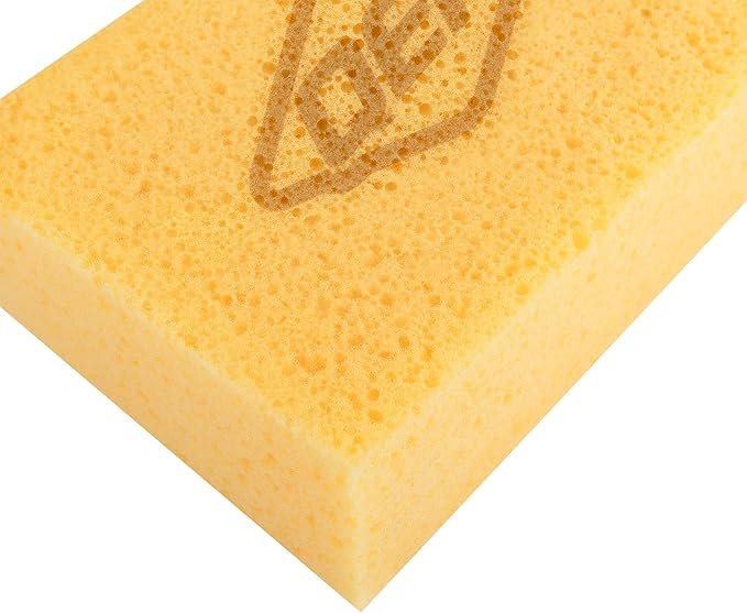 QEP 70006-18 Pro Square Grouting Sponge - All-Purpose Heavy-Duty, 6.7" x 4.6"