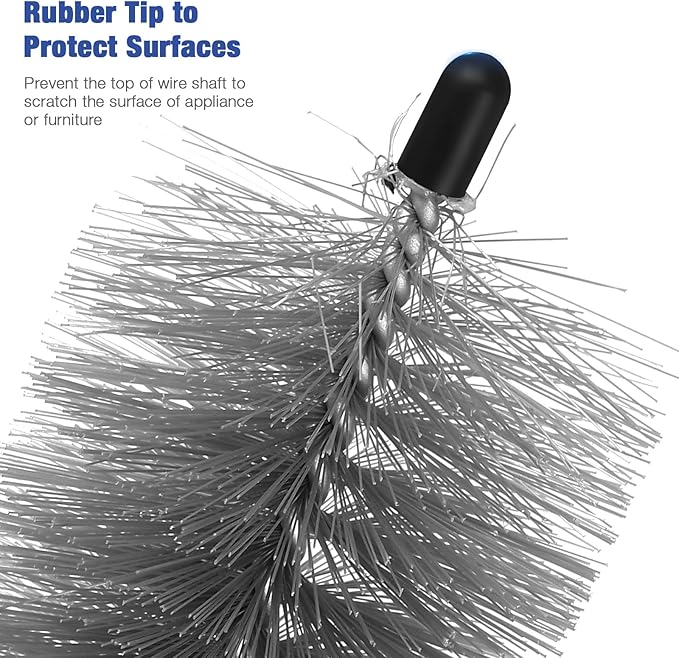 Cleaning Coil Brush Auger Brush Electric Appliance Dust Brush Radiator Brush Dust Remover Brush Condenser Coil Brush Coil Brush for Mechines Clean