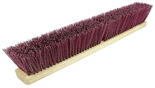 Weiler 42026 24" Block Size, Maroon Polypropylene Fill, Garage Brush With Wet Or Dry Sweeping
