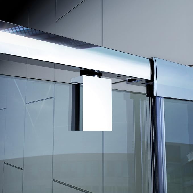 DreamLine Flex 50-54 inch W x 72 inch H Semi-Frameless Pivot Shower Door in Chrome