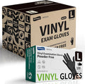Vinyl Disposable Exam Gloves, Black 4Mil Powder-Free Latex-Free Medical Food Safe Cooking Cleaning Glove 100 &1000Ct