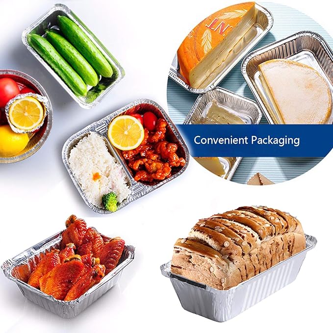 Loaf Pans [25 Pack] 2Lb Heavy Duty Disposable Aluminum Foil Premium Bread Tins Standard Size - 8.5" X 4.5" X 2.5" Perfect for Homemade Cakes & Breads