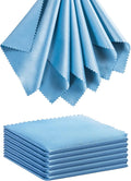 Eyeglass Cleaning Cloth Glasses Cleaner 12Pack Microfiber Lens Cleaner Eyewear Sunglass Wipes for Glass Jewelry Screen Camera Lint Free Thick 5x6 Inch (Blue, 5x6)