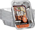 9x13 Aluminum Pans (30 Pack) – Disposable Half Size Aluminum Foil Pans for Cooking, Baking, Meal Prep, Parties & Food Storage