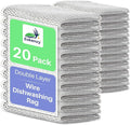 Non Scratch Wire Dishcloth, Multipurpose Wire Dishwashing Rag for Wet and Dry, Steel Cloth for Washing Dishes, Rust Removal Cleaning Cloth Kitchen, No Odor, Double Layer, 20 Pack