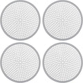 Ohtomber Shower Drain Hair Catcher - 4.72" 4PCS Stainless Steel Shower Stall Sink Drain Cover Strainer,Bathtub Hair Filter Trap Stopper, Bathroom Floor Screen Protector with Silicone Rim