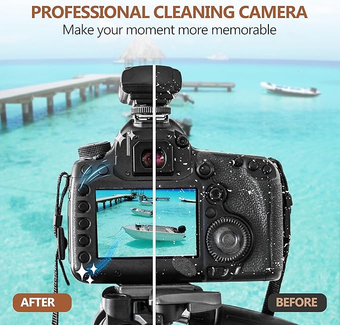 REFLEX CAMERA Professional 19 in 1 Camera Cleaning Kit, Camera Lens Cleaning Kit with Lens Pen, Air/Dust Blower, Microfiber Lens Cloth, Sensor Cleaning Swabs, Lens Solution & Handy Storage Container