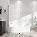 31"-32" W x 55" H Brushed Nickel Flexible 180° Pivot Shower Door Reversible Installation Frameless Bathtub Screen,6MM Tempered Glass with Nano Easy Cleaning and Stick Explosion-Proof Membrance