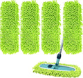 4PCS 14''~16'' Microfiber Dust Mop Pads Compatible with Leifheit 55210,Reusable Mop Refills,Replacent Wet Mopping Pad & Washable Dry Sweeping Cloths for Hardwood Floor/Tile/Marble Cleaning