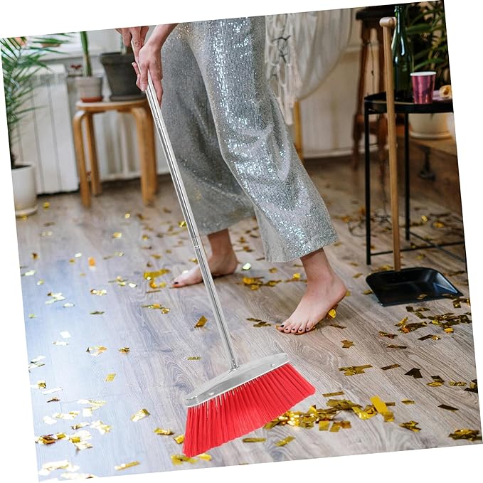 GALPADA Heavy Duty Cleaning Broom with Soft Bristles for Home and Office Gentle Floor Sweeper for Indoor Use Dust and Hair Removal for Kitchens