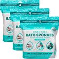 Scrubzz Disposable No Rinse Bathing Wipes for Sensitive Skin - All-in-1 Single Use Shower Wipes, Simply Dampen, Lather, and Dry Without Shampoo or Rinsing (Sensitive Skin, 3-Pack)