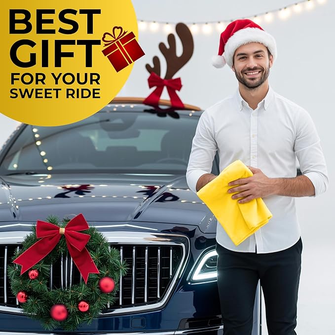 Premium Shammy Cloth for Car Drying - 26”x17” - Super Absorbent Chamois Towel for Car - Scratch-Free, Reusable & Soft