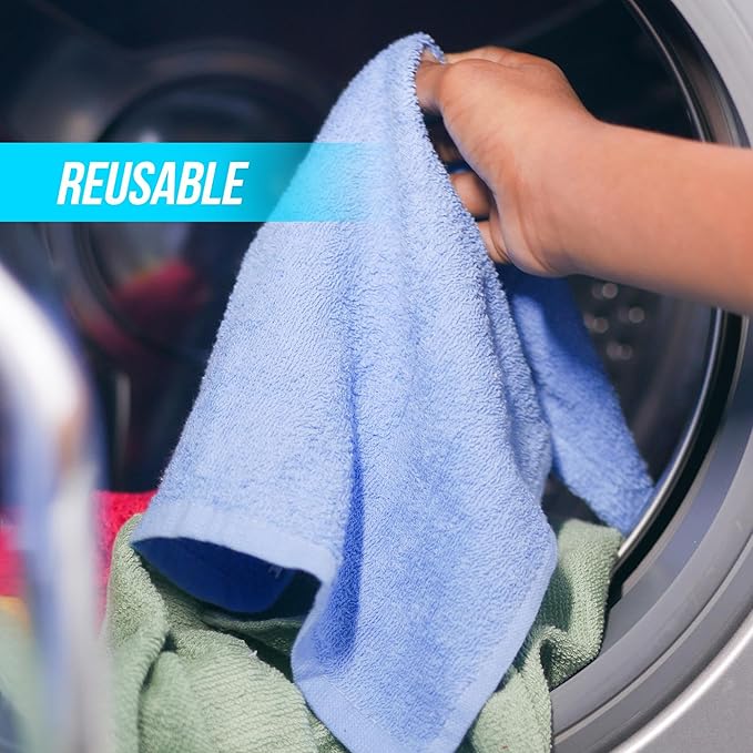 6‑Pack Microfiber Cleaning Cloths – Reusable, Lint‑Free Multi‑Color Towels for Kitchen, Car, Glass & Bathroom, Machine‑Washable Multipurpose Cleaning Rags