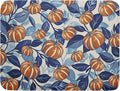 Blue Burnt Orange Fall Thanksgiving Pumpkin Dish Drying Mat for Kitchen Counter 18x24 Autumn Harvest Theme Absorbent Reversible Microfiber Drying Mats Kitchen Countertop Protector Dishes Drainer Pad