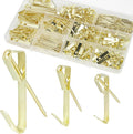 Aynoo 304 Pieces Picture Hanging Kit,Coat and Towel Wall Hooks,4 Size Picture Hooks Including 10/30/50/100 lbs,Metal with Nails