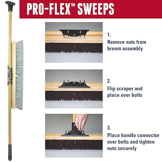 Weiler 44606 Pro-Flex 24" Block Size, Stiff Blue Polypropylene Fill, Sweep