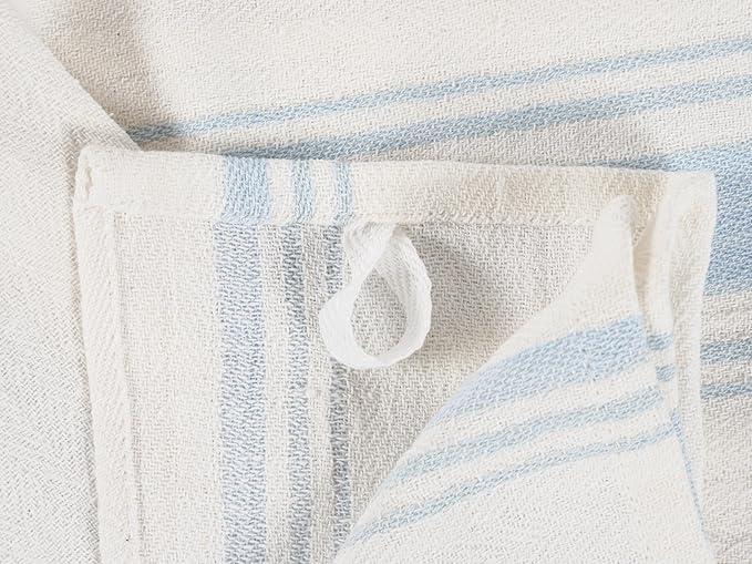 KAF Home Assorted Flat Kitchen Towels | 100% Cotton - 18 x 28 inches | Ultra Absorbent Soft Kitchen Tea Towels | Perfect for Cooking, Cleaning, and Drying Hands (Sky, 18 x 28-10 Pack)