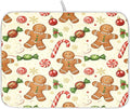 Christmas Gingerbread Cookie Man Sugar Dish Drying Mat for Kitchen Counter Absorbent Microfiber Small Drying Pad Dish Mats for Kitchen Countertops 16 x 18 Inch