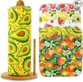 25 Pack Reusable Paper Towels, Paperless Towels Roll Washable Cotton Cloth for Kitchen Towels Zero Waste Products Alternative Paper Towels Alternative (Fruit01)