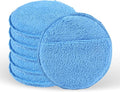 6PCS Wax Applicator Pads, 5" Microfiber Applicator Pad with Finger Pocket, Foam Buffing Pad for Car Detailing & Cleaning