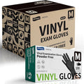 Vinyl Disposable Exam Gloves, Black 4Mil Powder-Free Latex-Free Medical Food Safe Cooking Cleaning Glove 100 &1000Ct