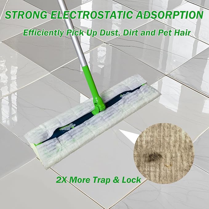 XL Dry Sweeping Cloth Refills for Swiffer Sweeper X-Large Mop, XL Disposable Dry Pads Refills, Pet Hair Dust Heavy Duty Dry Floor Cloth Refills for Floor Sweeping and Cleaning, 100 Count