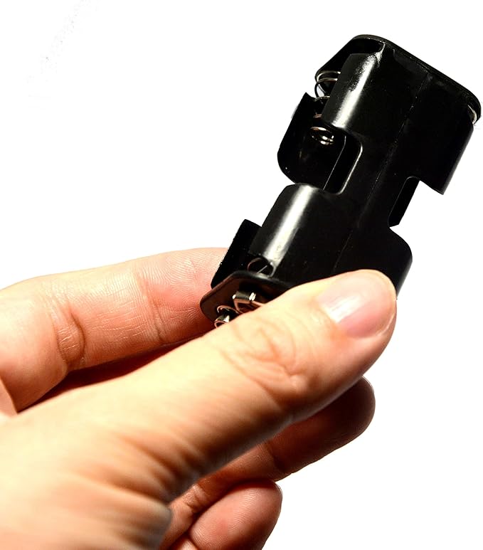 3 Pcs 4 x 1.5V (6V) AA Battery Holder Leads with 3 Pcs 9V I Type Snap Connector Plastic Housing Two Layers Battery Case