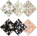 CREATCABIN 6 Packs Thickened Glasses Cleaning Cloth Elegant Flower Design