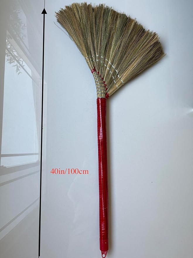 Coco Deluxe Vietnamese Natural Straw Broom /40" Handmade Soft Grass Broom for Indoor & Outdoor/Choi Bong Co Viet NAM Cao Cap (2)