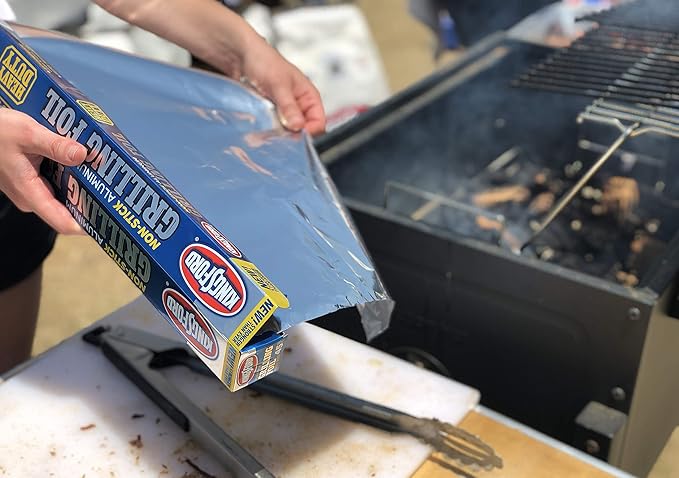 Kingsford Heavy Duty Aluminum Grilling Foil, 45 Square Feet - Non-Stick Aluminum Foil for Cooking and Steaming - Kingsford Extra Tough Grilling Accessories