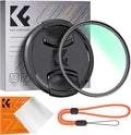 K&F CONCEPT 37mm MC UV Lens Protection Filter with Lens Cap Cleaning Cloth Optical Glass Ultra Slim 18 Multi-Layer Coatings Camera Lens UV Filter (K-Series)
