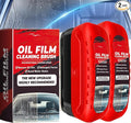 2Pc Automotive Oil Film Cleaning Brush, Windshield Cleaner for Car Windows & Glass, Glass Oil Film Remover for Car, Clear Vision Glass Cleaner, Anti-Rain & Anti-Fog Coating, Improves Clarity