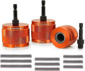 1/2" & 3/4" & 1" Metal Copper Pipe Cleaner Set,with 1/4 Hex Shank,Each Additional 2PCS Replaceable Blades are Provided,for Cleaning Rust, Stains, Paint on Copper Pipes and Various Metal Pipes