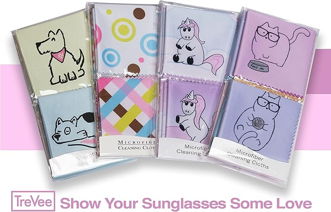Microfiber Cleaning Cloth - Microfiber Cloth Fabric Wipe for Cleaner Lens, Eyeglasses, Phone Screen - Cute Dog Design 10-Pack, 6x6